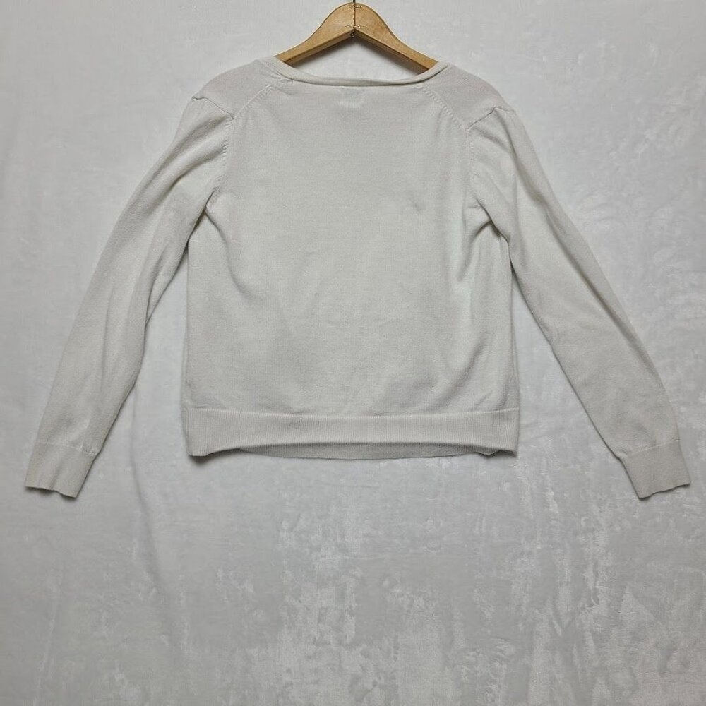 A New Day Sweater Womens Small White Button Knit Cardigan - Picture 7 of 9